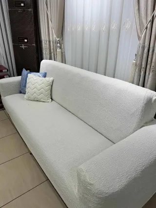 Krem Bohem Koltuk Örtüsü