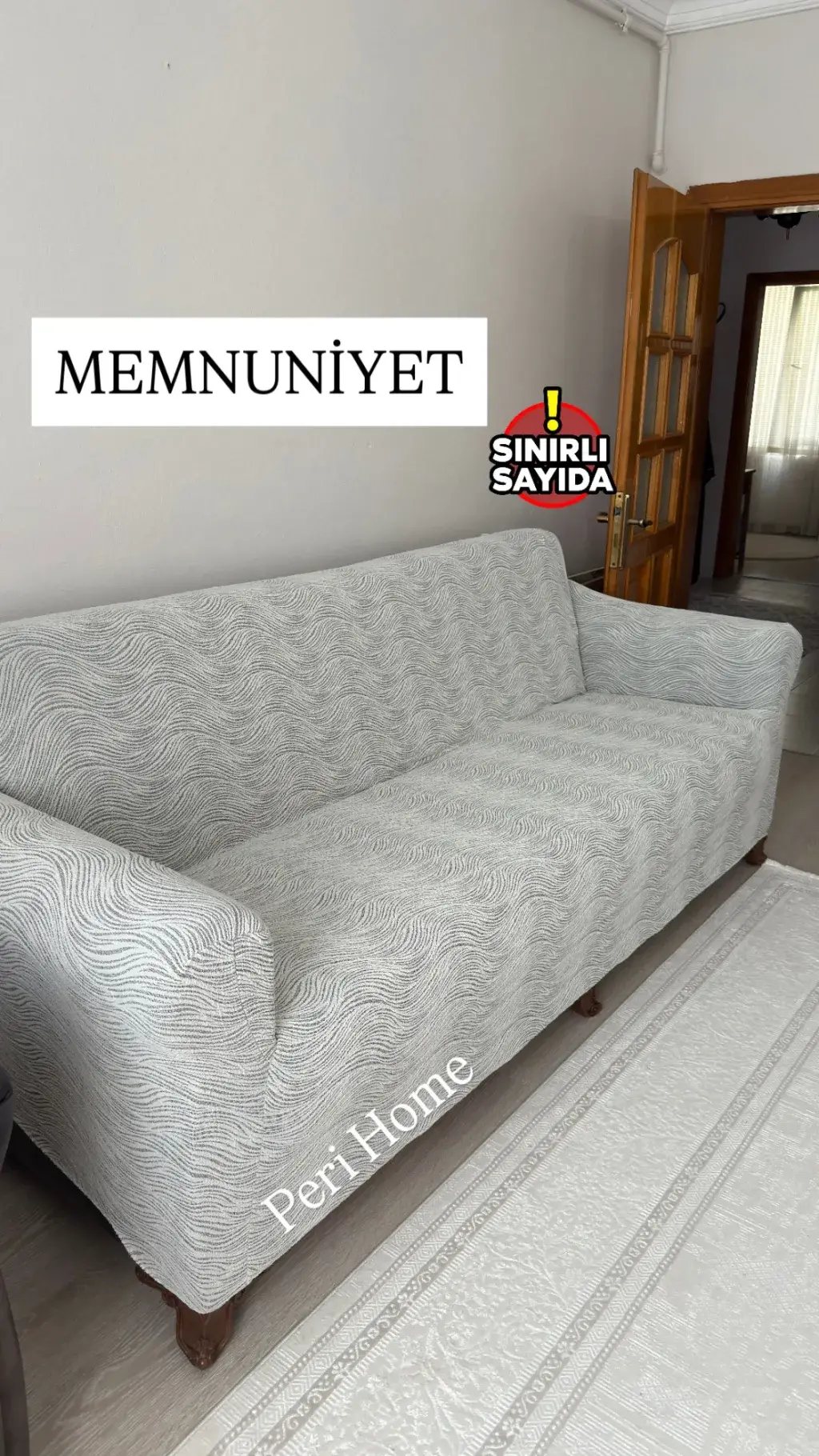 Zarif Taş Gri Su Yolu Koltuk Örtüsü ile evinizi yenileyin.