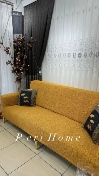 Hardal - Kalın Jakar Koltuk Örtüsü