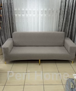 Yeni Desen Safir Koltuk Örtüsü - Vizon