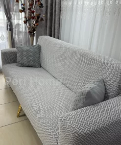 Yeni Desen Safir Koltuk Örtüsü - AÇIK GRİ